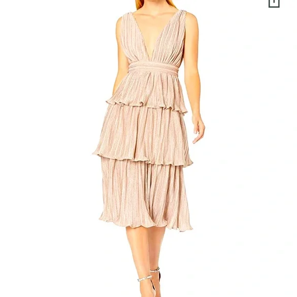 Minuet Petite | Dresses | Nwt Minuet Rose Gold Sparkle Party Dress In Sz L  | Poshmark